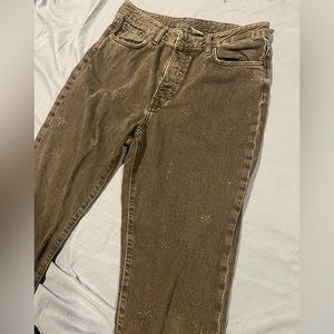 Women’s black straight legged jeans